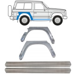 Dørpanel og bagskærm reparationspanel til Nissan Patrol Y60 GY60 1990-1997 / Venstre+Højre / Sæt 11542