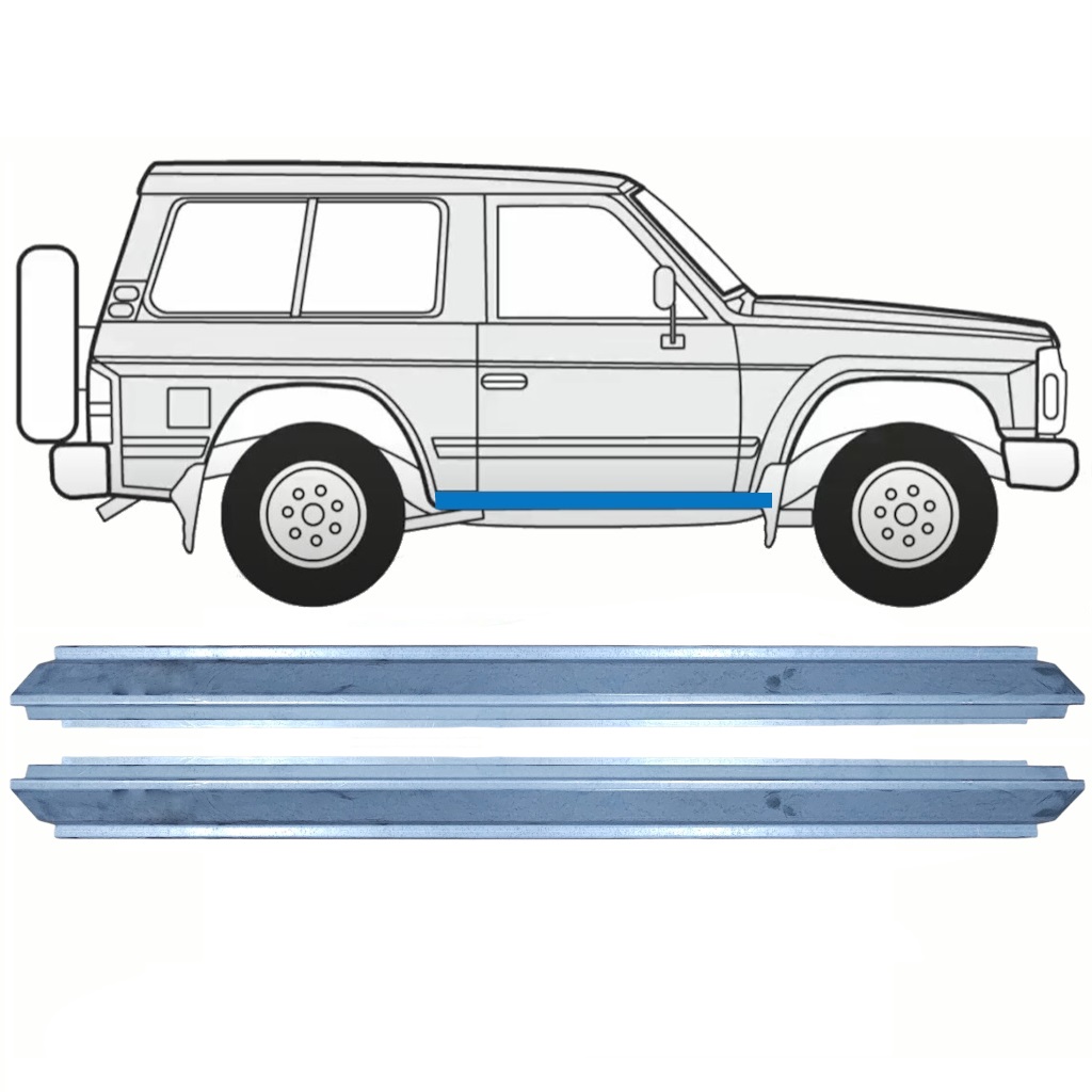 Dørpanel Reparationsplade Til Nissan Patrol 1990-1997 / Venstre = Højre (Symmetrisk) / Sæt 10465