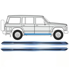 Dørpanel reparationsplade til Nissan Patrol Y60 GY60 1990-1997 / Venstre = Højre (symmetrisk) / Sæt 10312