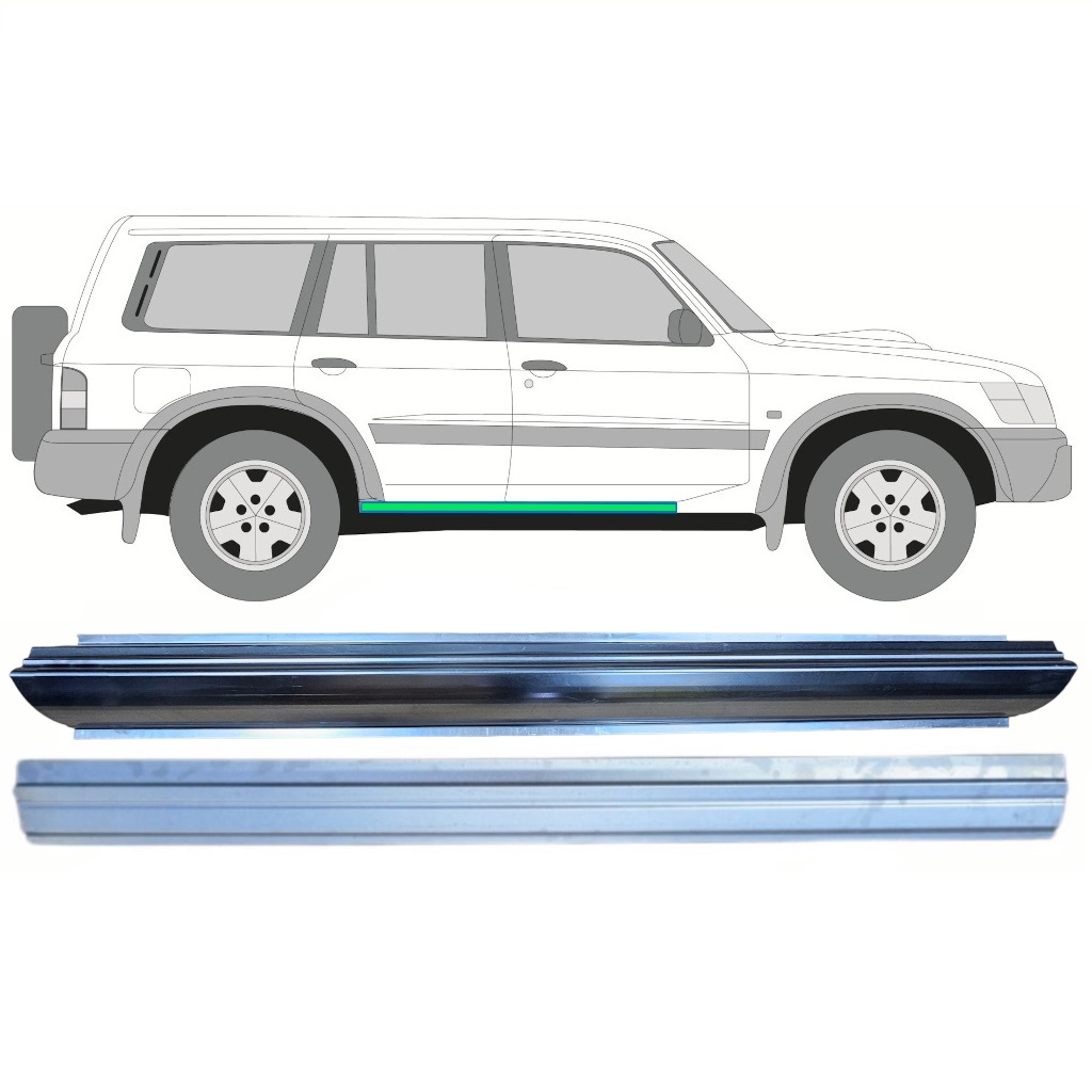 Dørpanel Reparationsplade Indre + Ydre Til Nissan Patrol 1997-2009 / Venstre = Højre (Symmetrisk) / Sæt 10367