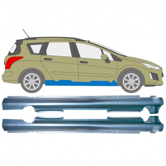 Dørpanel til Peugeot 308 2007-2013 / Venstre / Højre / Venstre+Højre / Sæt 12888