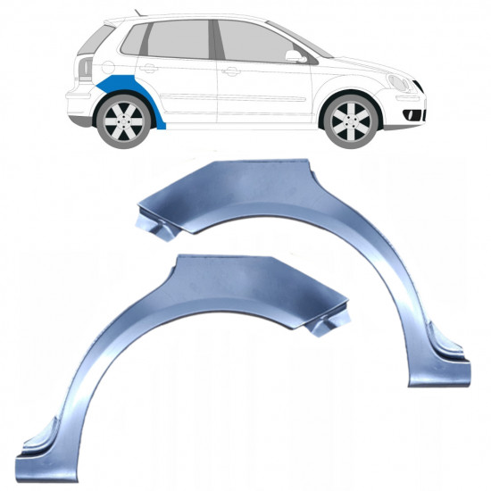 Bagskærm reparationspanel til VW Polo 2001-2009 / Venstre+Højre / Sæt 9222