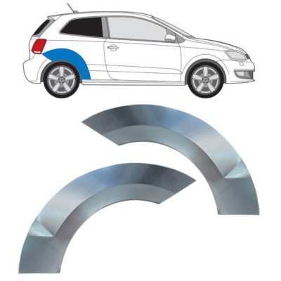 Bagskærm reparationspanel til Volkswagen Polo 2009-2017 / Venstre+Højre / Sæt 16360