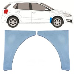 Skærmkant reparationsplade til Volkswagen Polo 2009-2017 / Venstre+Højre / Sæt 10513