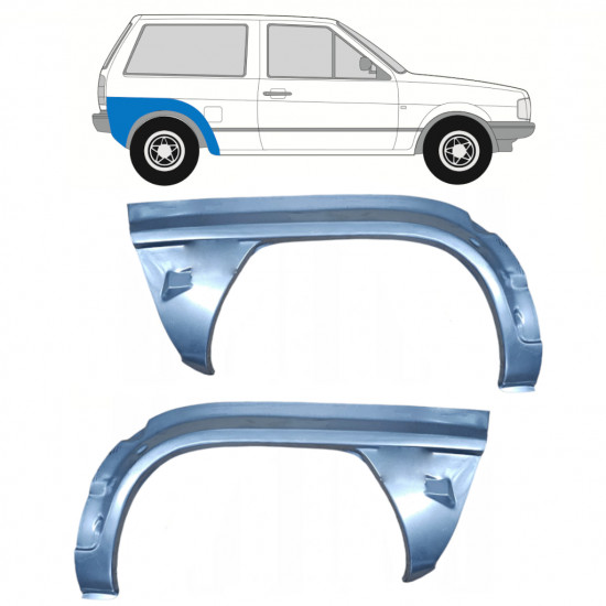 Bagskærm reparationspanel til VW Polo 1981-1984 / Venstre+Højre / Sæt 10462