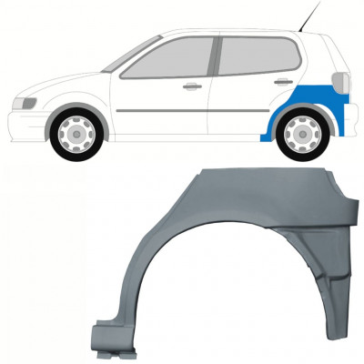 VW POLO 1994-1999 REPARATIONSDEL TIL BAGSKÆRM / MED NEDRE BAGESTE DEL / VENSTRE