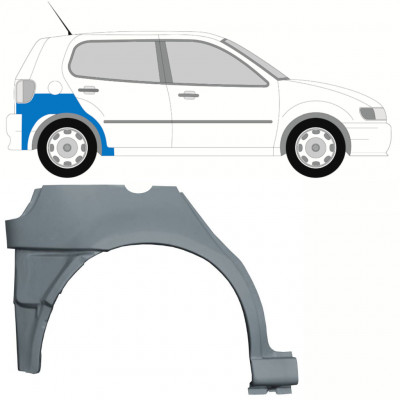 VW POLO 1994-1999 REPARATIONSDEL TIL BAGSKÆRM / MED NEDRE BAGESTE DEL / HØJRE