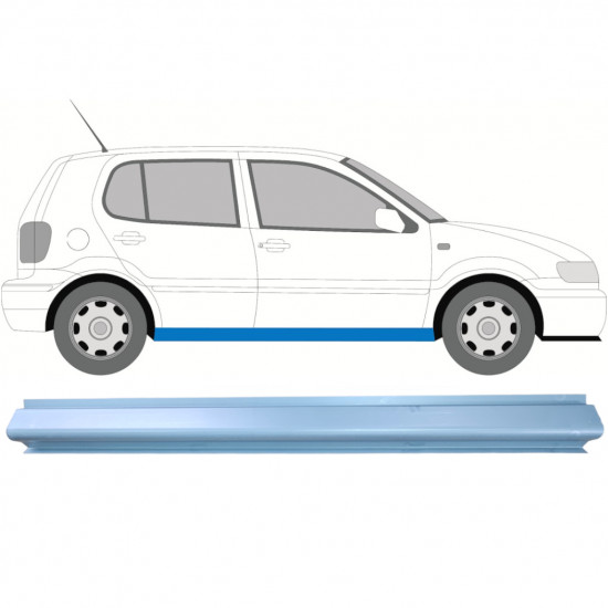 Dørpanel reparationsplade til VW Polo 1999-2001 / Venstre = Højre (symmetrisk) 7124