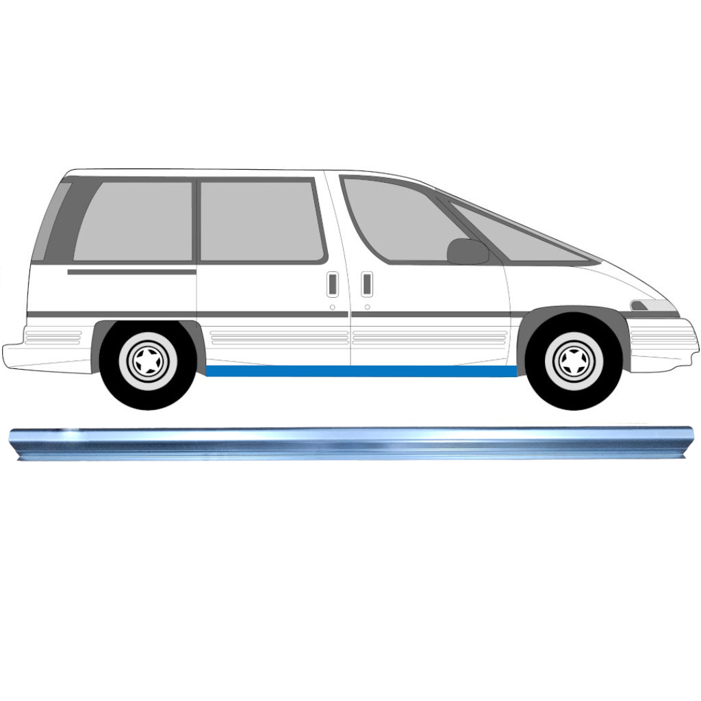 Dørpanel Reparationsplade Til Chevrolet Trans Sport 1990-1997 / Venstre = Højre (Symmetrisk) 7191