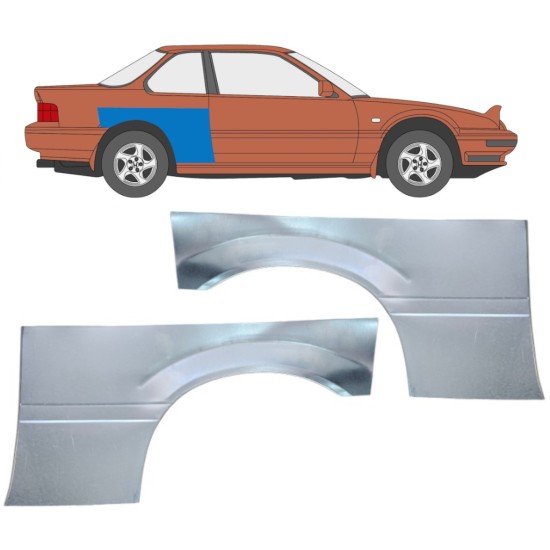 Bagskærm reparationspanel til Honda Prelude 1987-1992 / Venstre+Højre / Sæt 16363