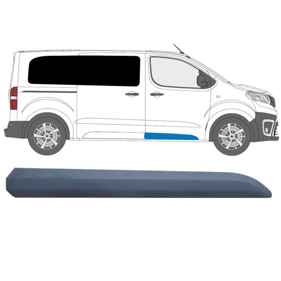 Pynteliste dør til Toyota Proace Verso 2016- / Højre 14892 Pynteliste dør til Toyota Proace Verso 2016- / Højre 14892