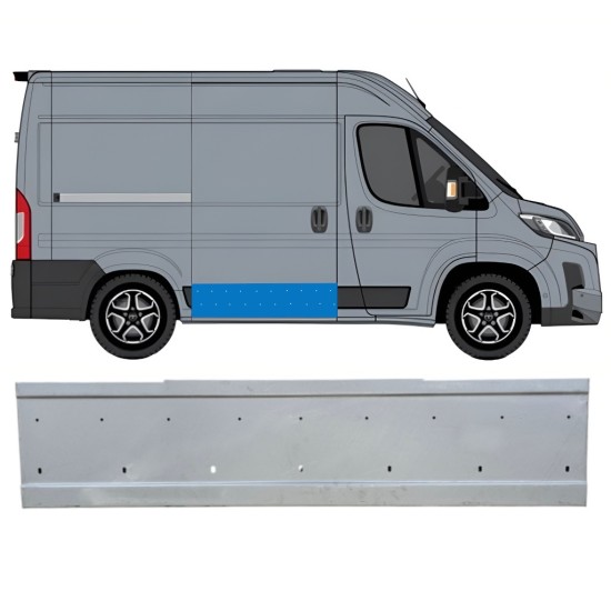 Reparationsplade til skydedør til Toyota Proace Max 2024- / Højre 16702