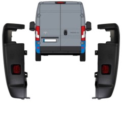 Bageste stødfangerhjørne 270 grader til Toyota Proace Max 2024- / Venstre+Højre / Sæt 15930