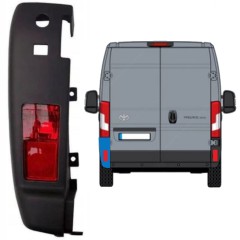 Bageste stødfangerhjørne med lampe til Toyota Proace Max 2024- / Venstre 15936