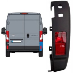 Bageste stødfangerhjørne med lampe til Toyota Proace Max 2024- / Højre 15937