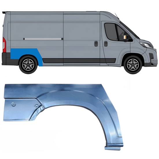 Bagskærm reparationspanel til Toyota Proace Max 2024- / Højre 16689