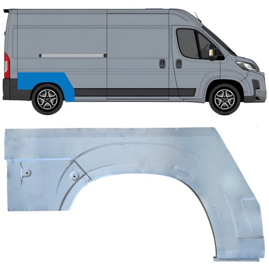 Bagskærm reparationspanel til Toyota Proace Max 2024- / Højre 16953