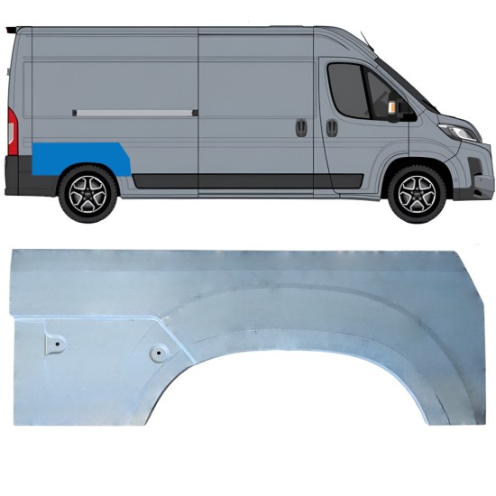 Bagskærm reparationspanel til Toyota Proace Max 2024- / Højre 16963