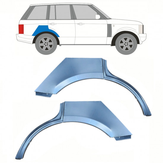 Bagskærm reparationspanel til Land Rover Range Rover 2002-2012 / Venstre+Højre / Sæt 10287