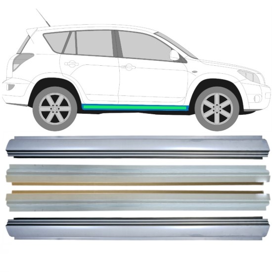 Dørpanel reparationsplade indre + ydre til Toyota Rav4 2006-2013 / Venstre+Højre / Sæt 14910