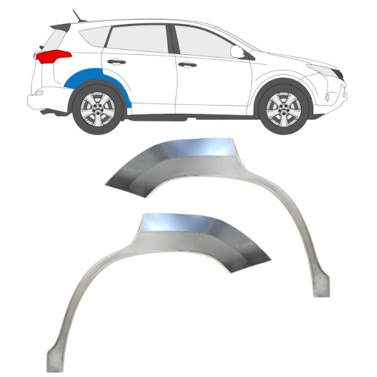 Bagskærm reparationspanel til Toyota Rav4 2013-2018 / Venstre+Højre / Sæt 16490