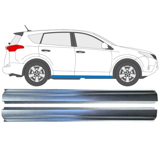 Dørpanel reparationsplade til Toyota Rav4 2013-2018 / Venstre+Højre / Sæt 16493