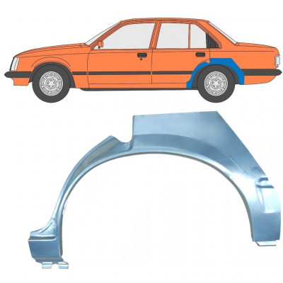 Bagskærm reparationspanel til Opel Rekord E 1982-1986 / Venstre 8079