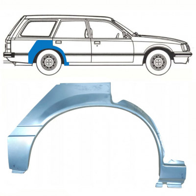 Bagskærm reparationspanel til Opel Rekord E 1977-1986 / Højre / COMBI /  10786