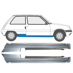 Dørpanel til Renault 5 1984-1996 / Venstre+Højre / Sæt 9706