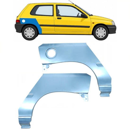 Bagskærm reparationspanel til Renault Clio I 1990-1998 / Venstre+Højre / Sæt 9848