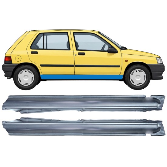 Dørpanel til Renault Clio I 1990-1998 / Venstre+Højre / Sæt 11014
