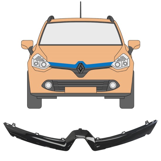 Grillliste til Renault Clio IV 2012-2016 16231