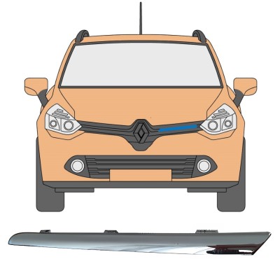 Grillliste til Renault Clio IV 2012-2016 / Venstre 16233
