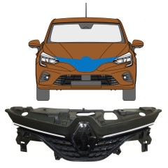 Grill til Renault Clio V 2019- / Sæt 7540