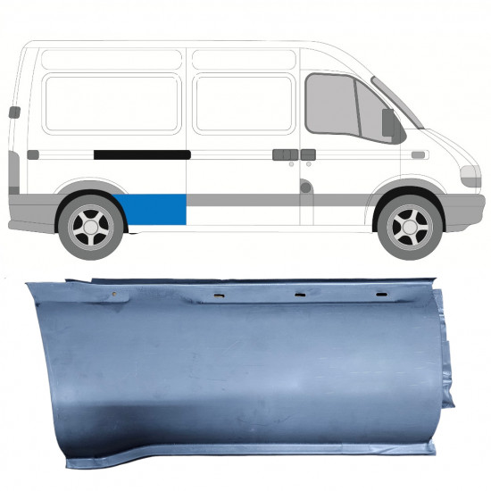 OPEL MOVANO / R MASTER 1998-2010 SIDE MONTERINGSDELE / HØJRE