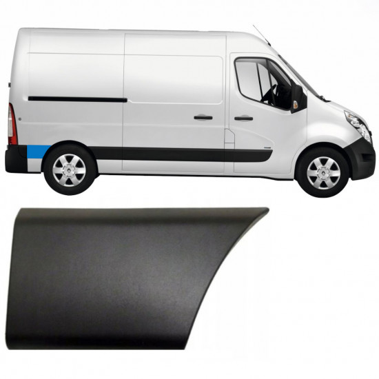 RENAULT MASTER 2010- KORT BAG FENDER LISTER LISTER LISTER LISTER LISTER TRIM PANEL PANEL PANEL PR. THE HJUL / HØJRE