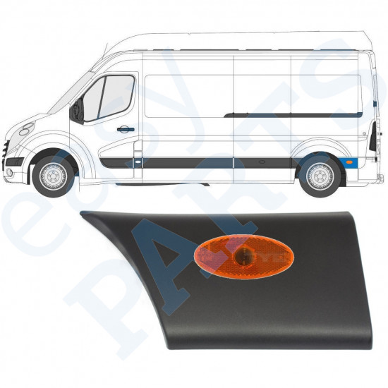 RENAULT MASTER 2010- BAG FENDER LISTER LISTER LISTER LISTER LISTER TRIM PANEL PANEL PANEL BAGLYGTEN / VENSTRE