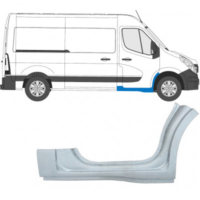 OPEL MOVANO / R MASTER 2010- 1/3 REPARATIONSDEL TIL DØRPANEL / HØJRE