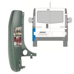 Bageste stødfangerhjørne med lampe til Opel Vivaro 2001-2014 / Venstre 15310