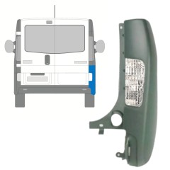 Bageste stødfangerhjørne med lampe til Opel Vivaro 2001-2014 / Højre 15312