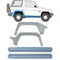 Dørpanel og bagskærm reparationspanel til Daihatsu Fourtrak Rocky 1985-1993 / Venstre+Højre / Sæt 9508