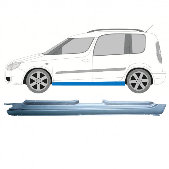 Dørpanel til Skoda Roomster Praktik 2006-2015 / Venstre 12890