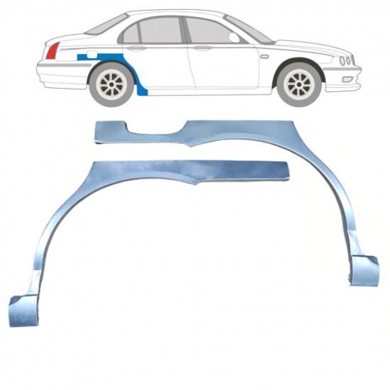 Bagskærm reparationspanel til Rover 75 MG ZT 1999-2005 / Venstre+Højre / Sæt 9200