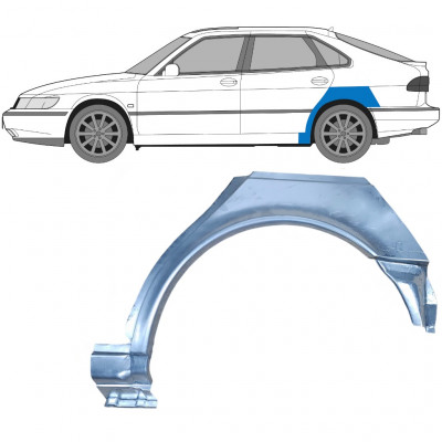 Bagskærm reparationspanel til Saab 900 1994-1998 / Venstre 6984