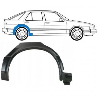 Bagskærm reparationspanel til Saab 9000 1985-1998 / Højre 8120