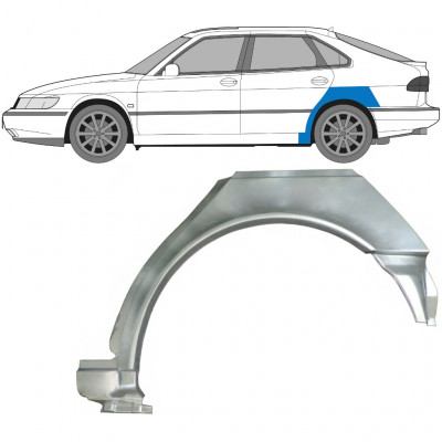 Bagskærm reparationspanel til Saab 900 1994-1998 / Venstre 6984