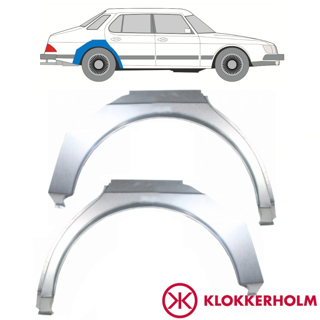 Bagskærm reparationspanel til Saab 900 1978-1995 / Venstre+Højre / Sæt 11045