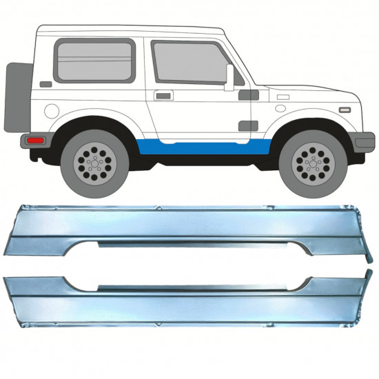 Dørpanel reparationsplade til Suzuki Samurai 1981-1998 / Venstre+Højre / Sæt 10030