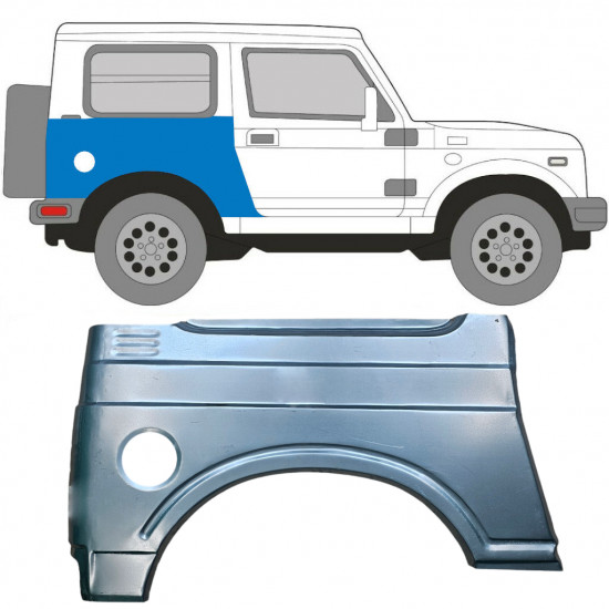 Bagskærm reparationspanel til Suzuki Samurai 1981-2004 / Højre 5439