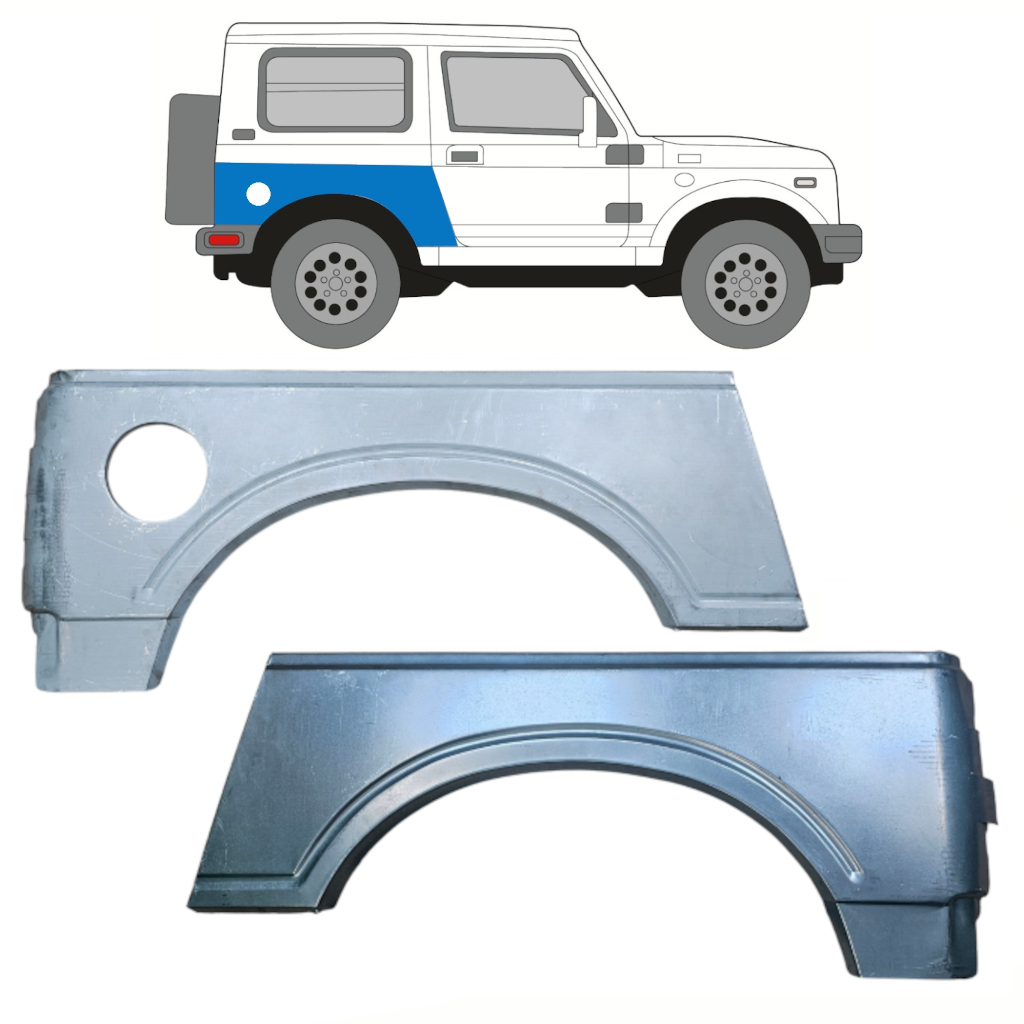 Bagskærm Reparationspanel Til Suzuki Samurai 1981-2004 / Venstre+Højre / Sæt 10816
